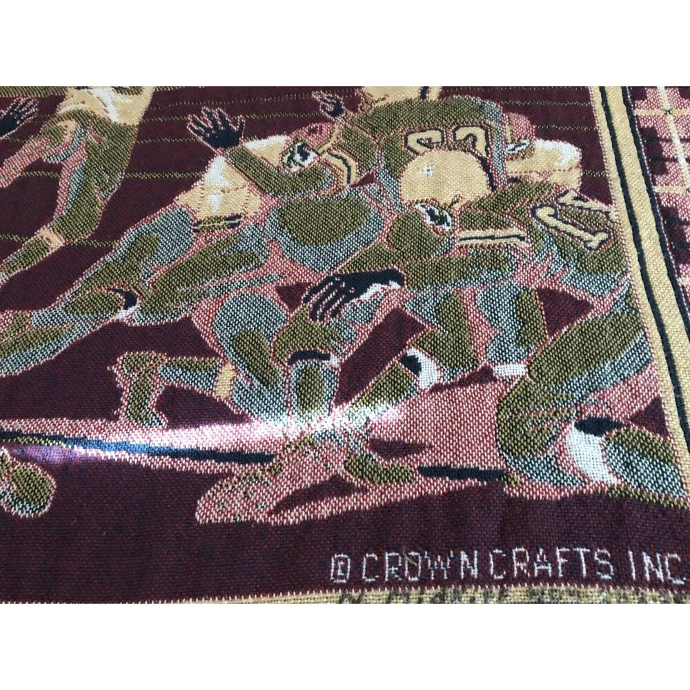 VTG Crown Crafts Wall Hanging Football Game Tapestry 40